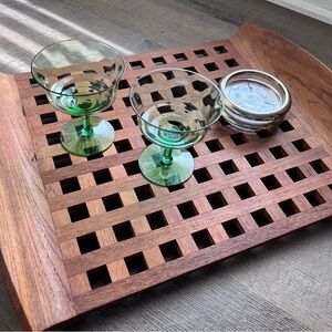Dansk Jens Quistgaard Teak Wood Lattice Serving Tray Vintage MCM Denmark VTG